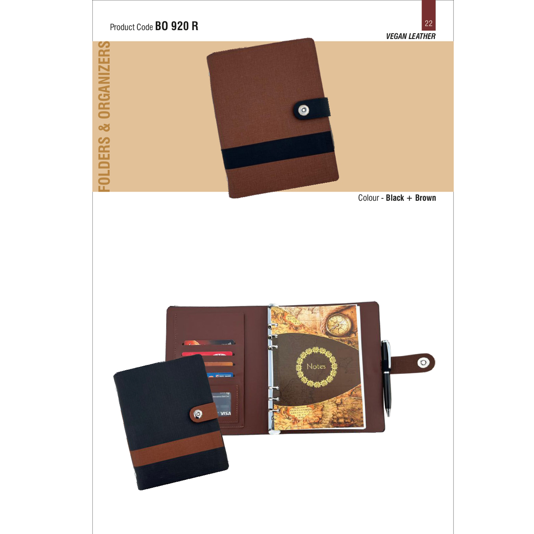 41202522*A 5 Executive undated organiser with metal pen