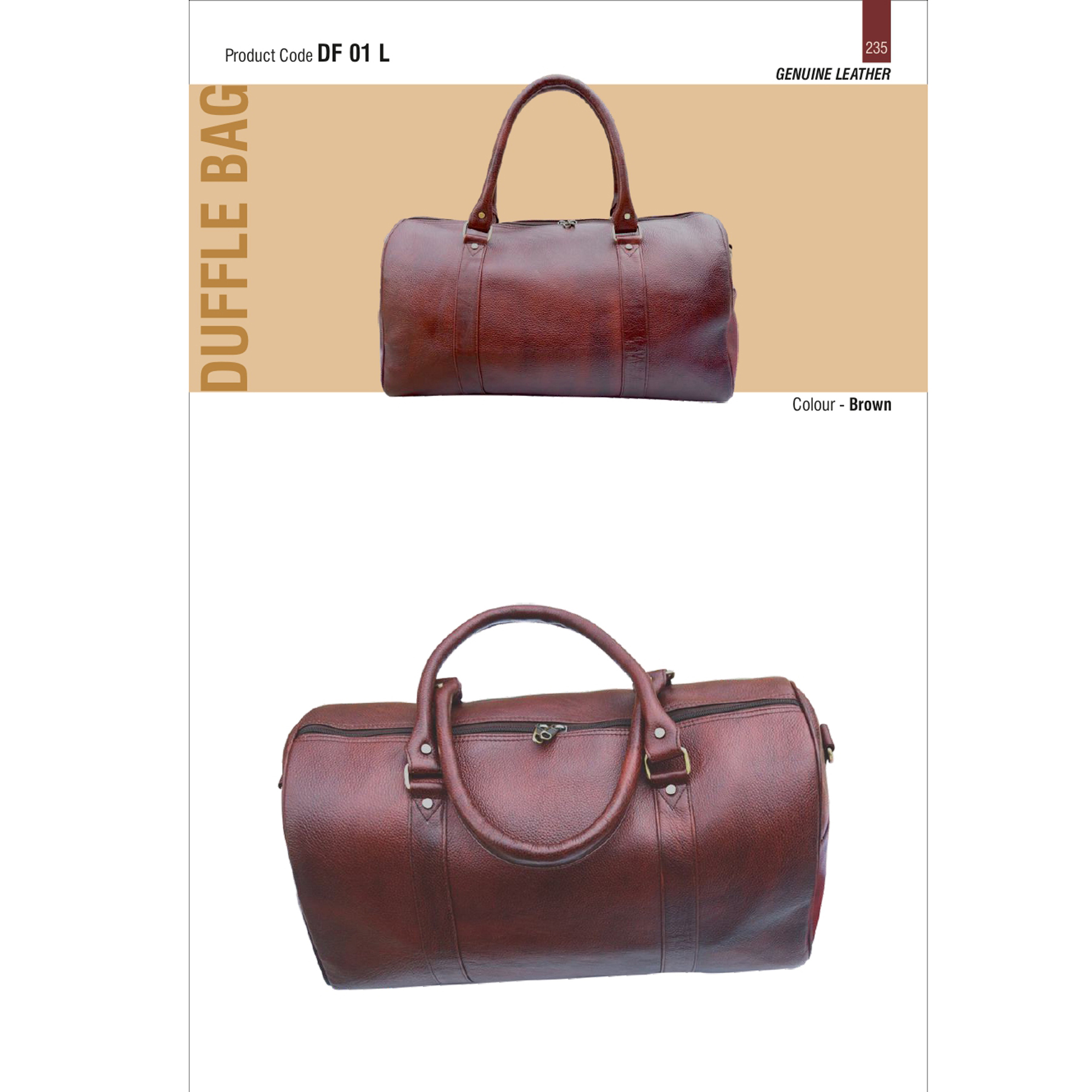 412025235*Duffle Bag  Genuine Leather
