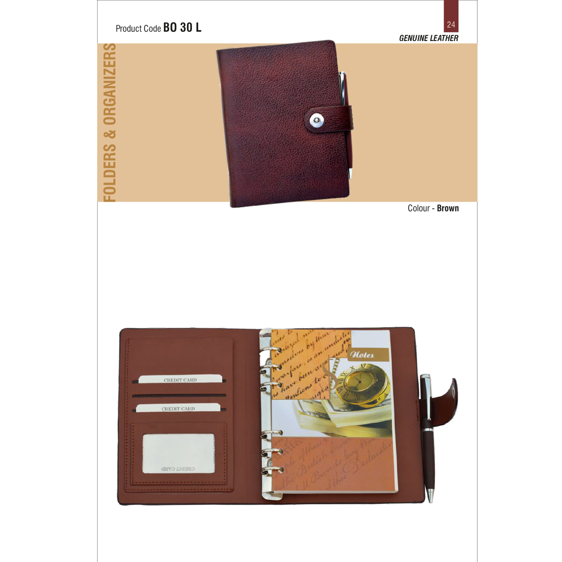 41202524*Premium undated organiser with metal pen