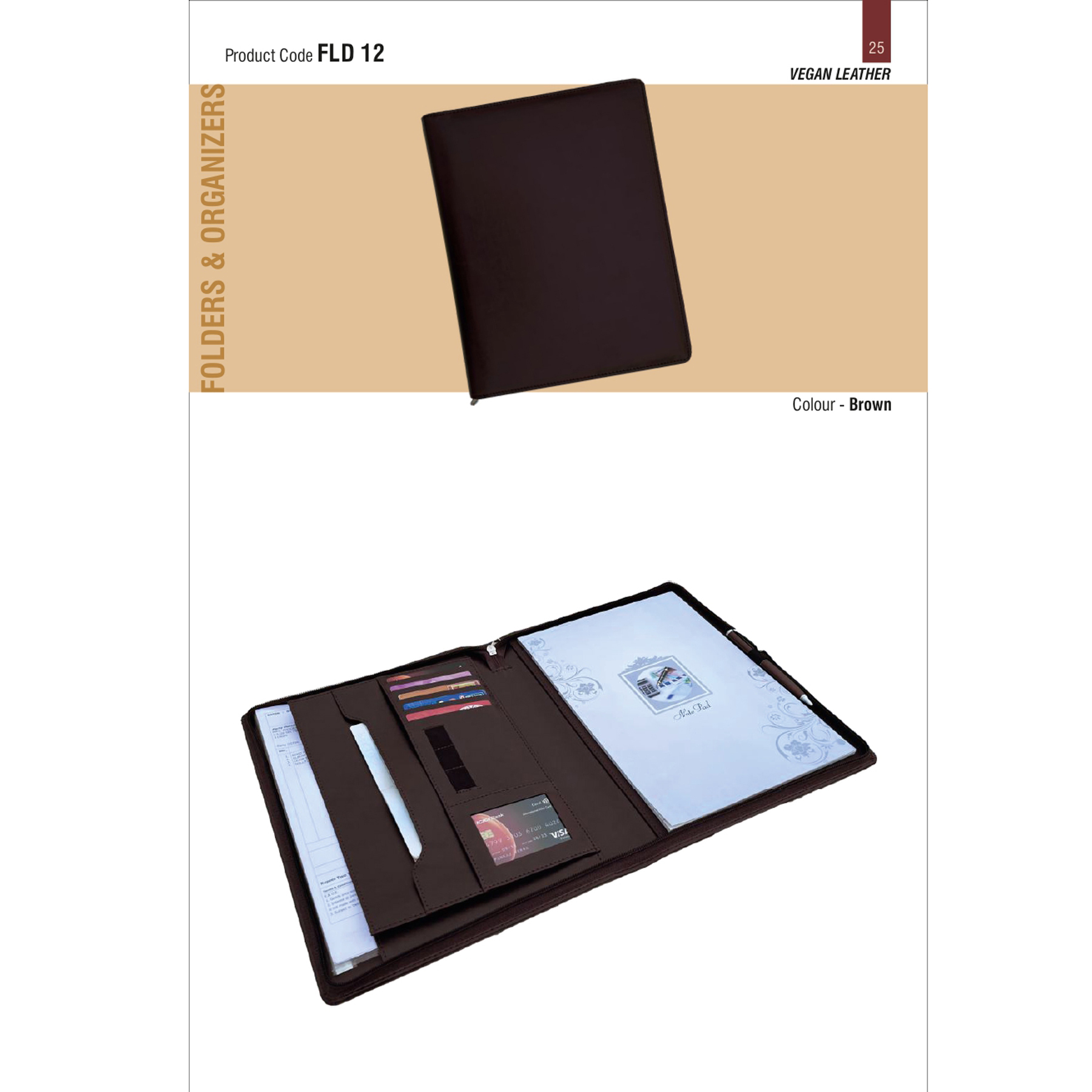 41202525*A4 Zipper Folder with Multiple Sections