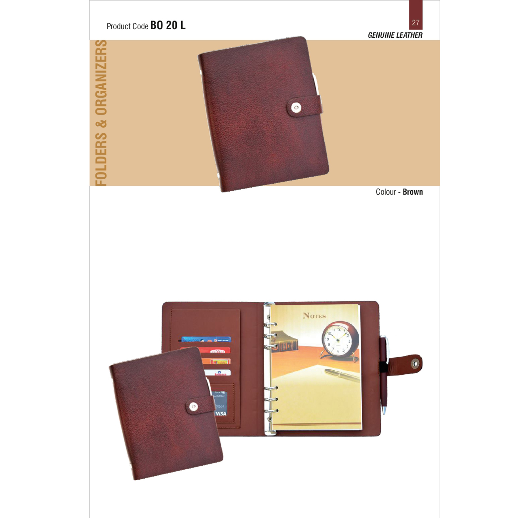 41202527*A 5 Executive undated organiser with metal pen