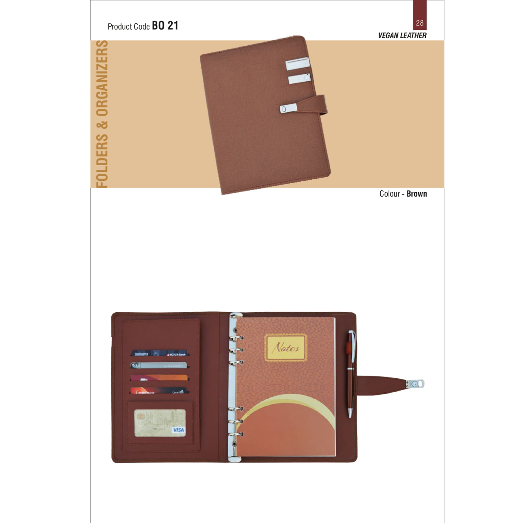 41202528*A 5 Executive undated organiser with metal pen