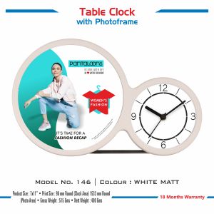 42023146*TABLE CLOCK WITH PHOTO FRAME