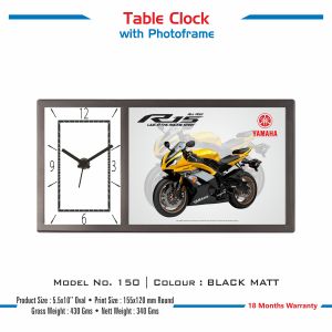 42023150*TABLE CLOCK WITH PHOTO FRAME
