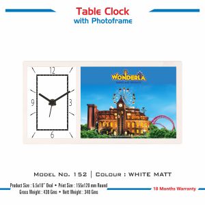 42023152*TABLE CLOCK WITH PHOTO FRAME