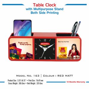 42023163*TABLE CLOCK WITH MULTIPURPOSE STAND