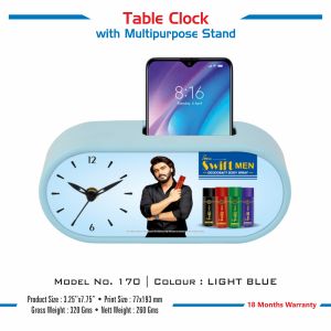 42023170*TABLE CLOCK WITH MULTIPURPOSE STAND