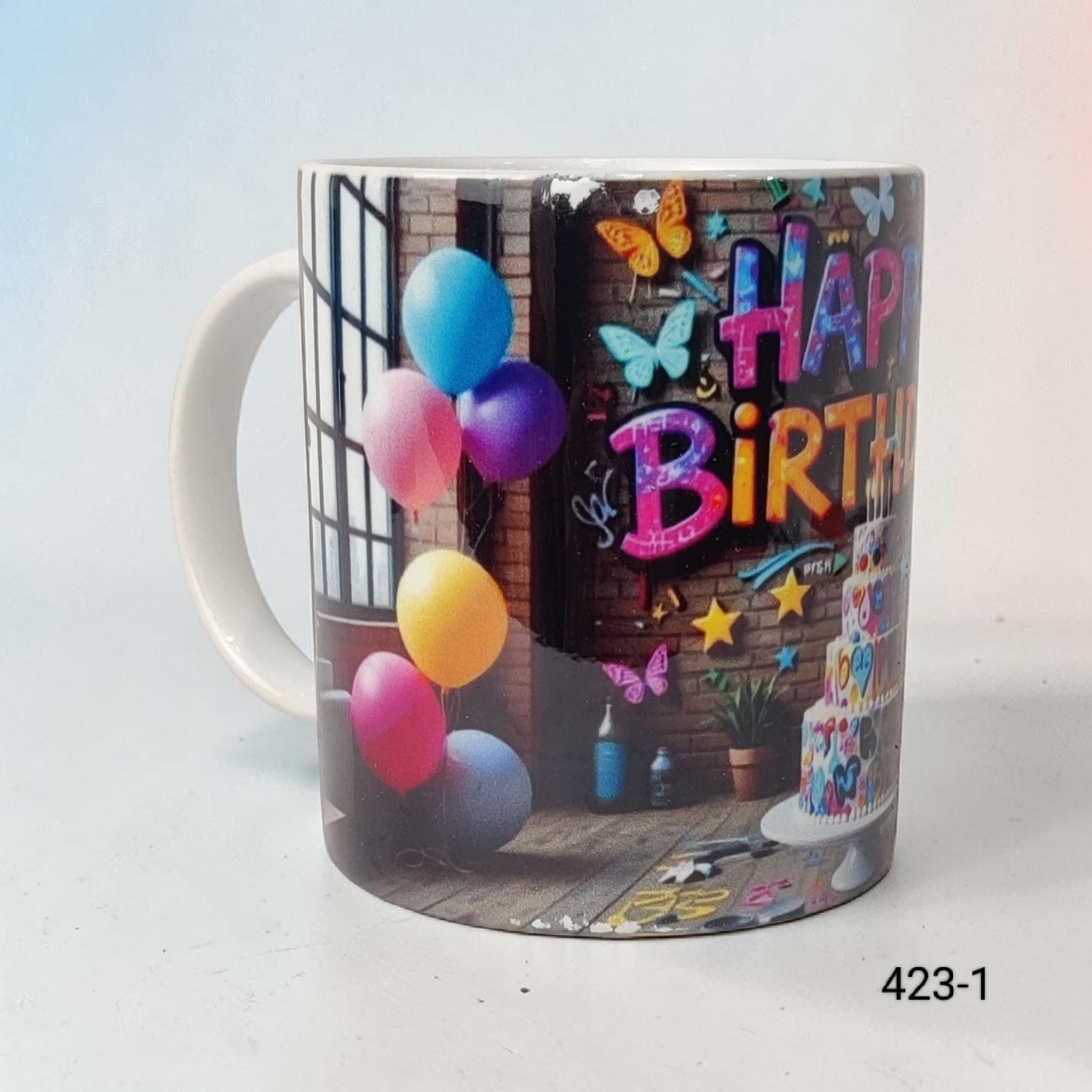 423-1*BIRTHDAY QTN CERAMIC MUGS