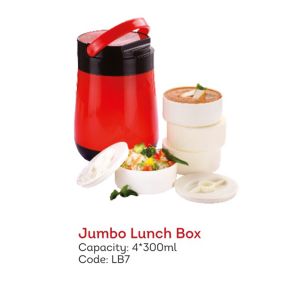 432021103 JUMBO LUNCH BOX WITH 4 PLASTIC CONTAINER PU INSULATED 