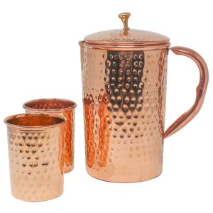 Hammered Jug with 2 glass gift set DC 16
