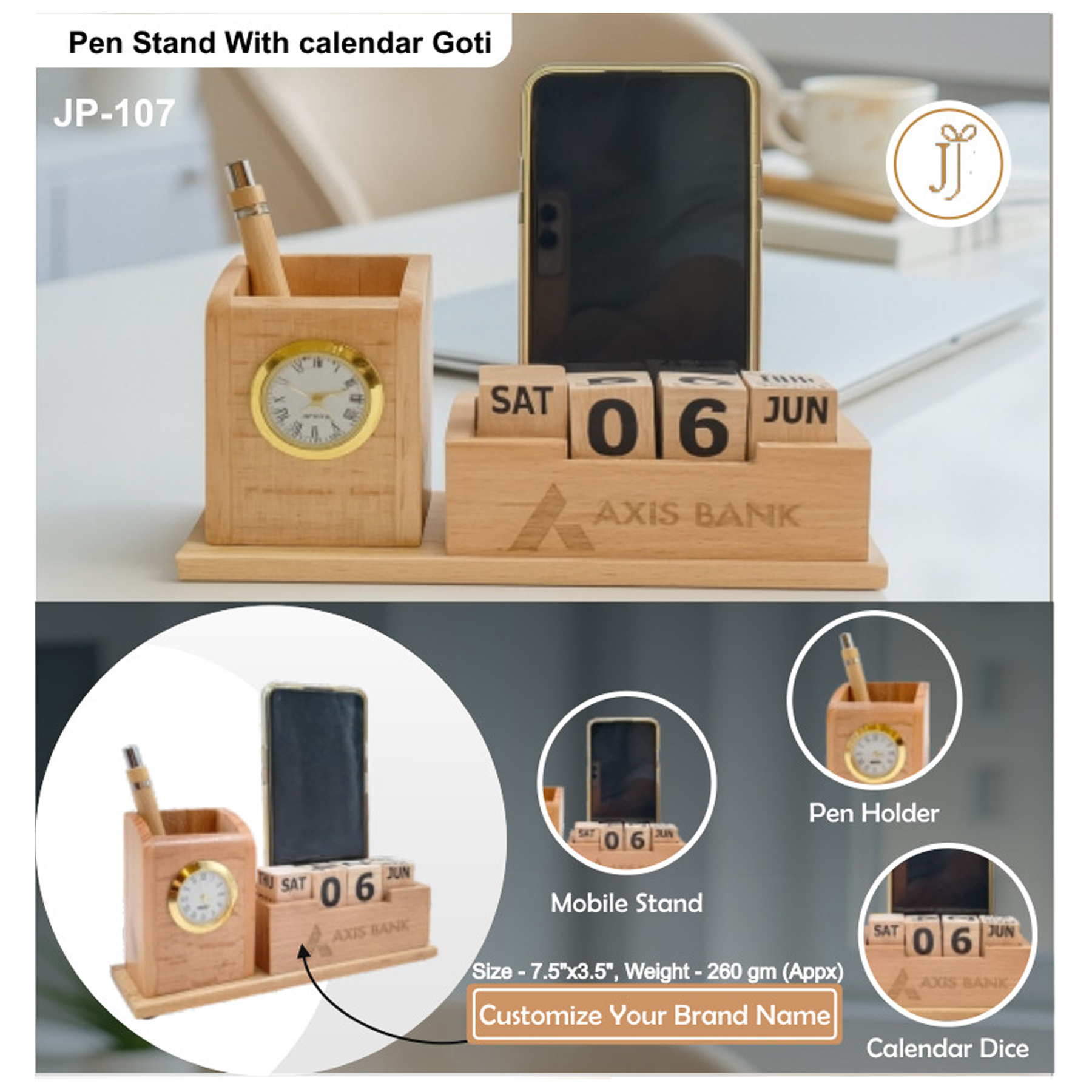52025JP107*PENSTAND WITH CALENDAR GOTI