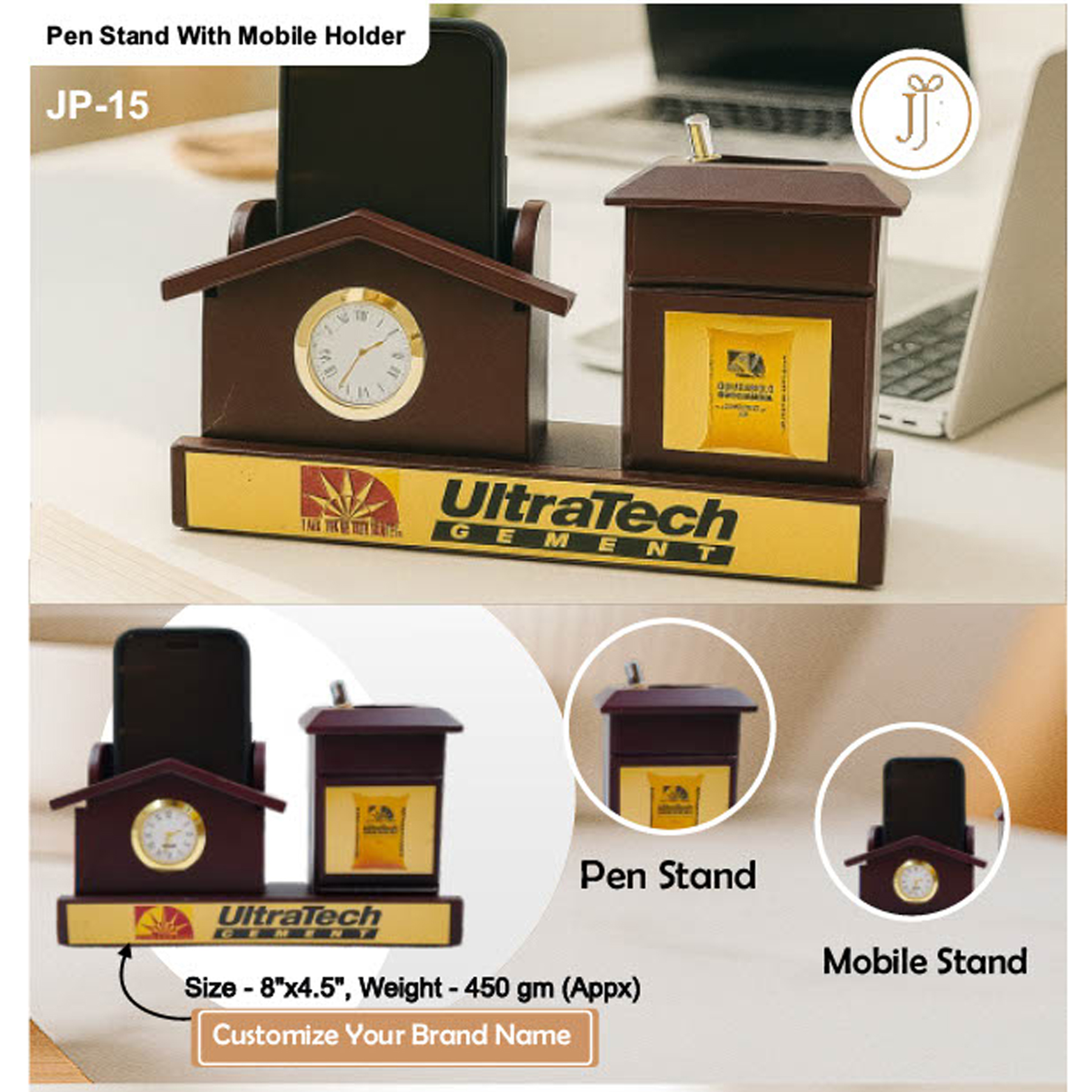 52025JP15*WOODEN PENSTAND