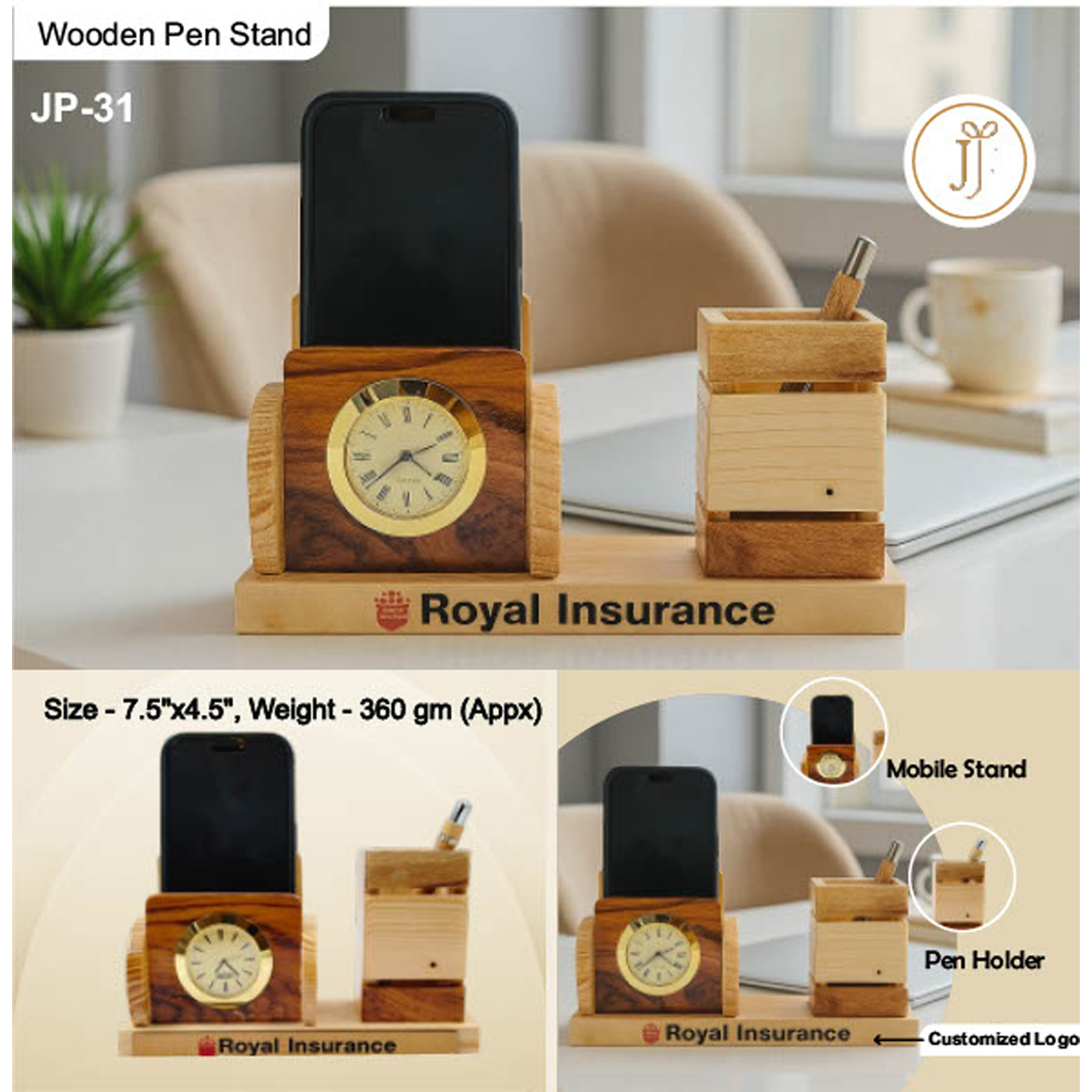 52025JP31*WOODEN PENSTAND