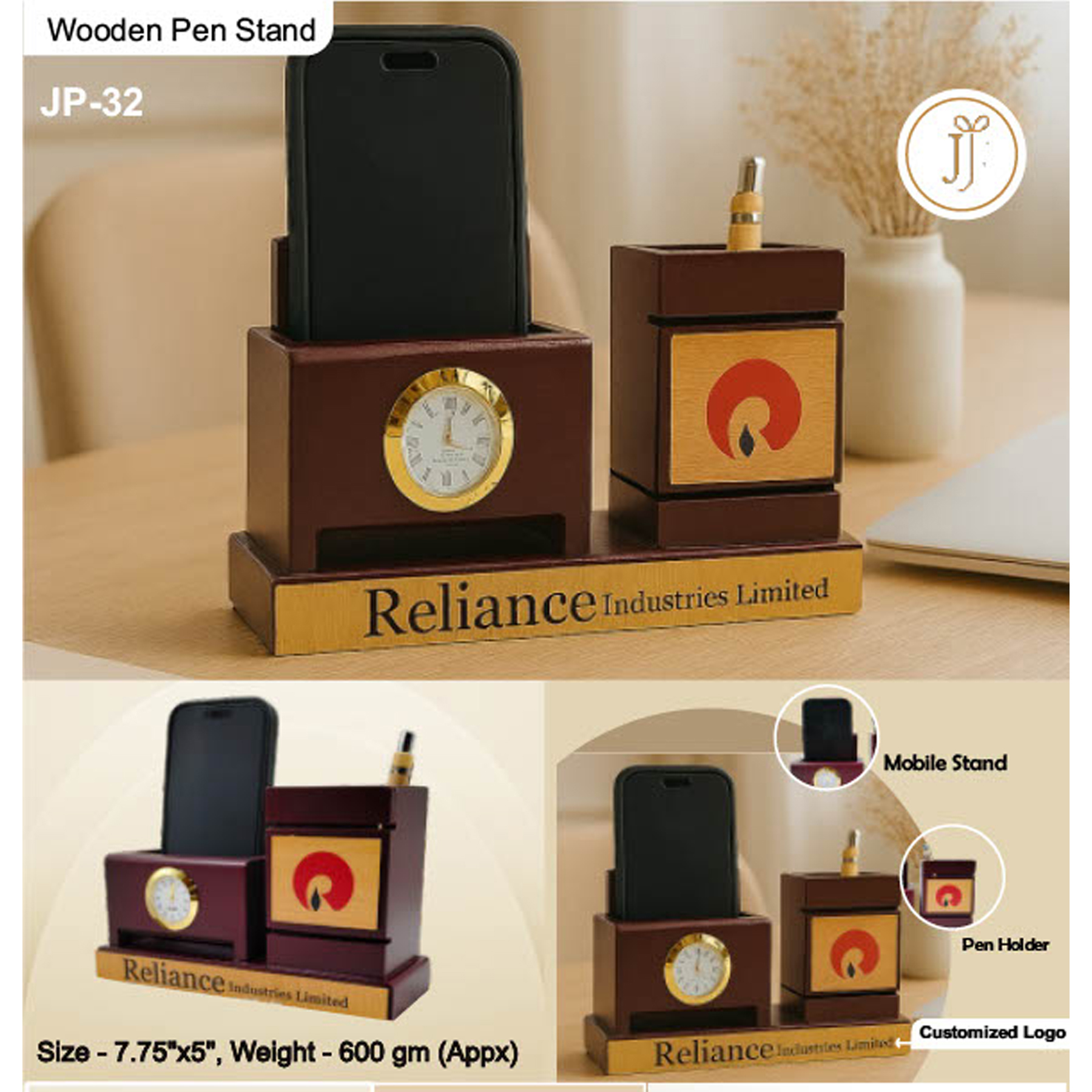 52025JP32*WOODEN PENSTAND