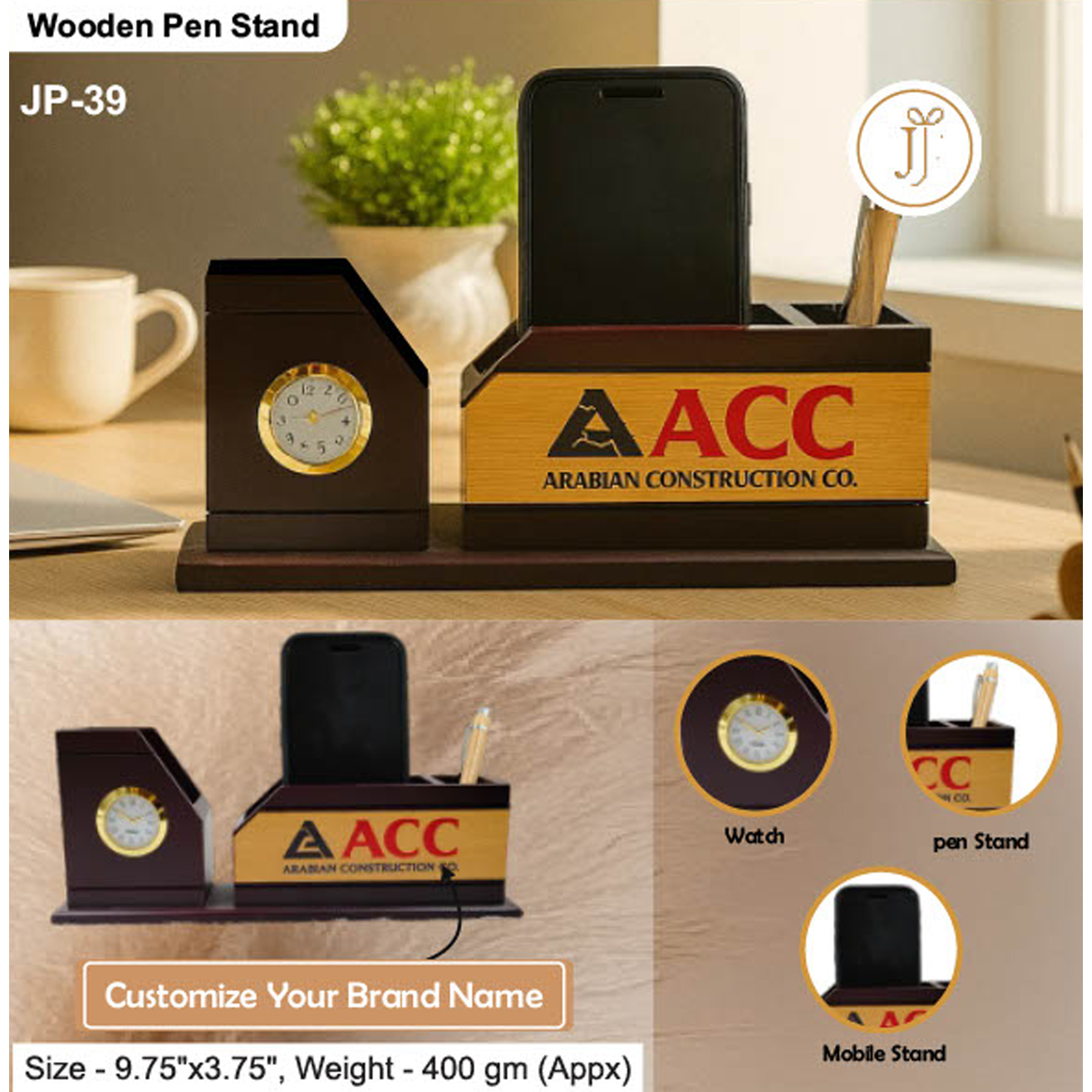 52025JP39*WOODEN PENSTAND