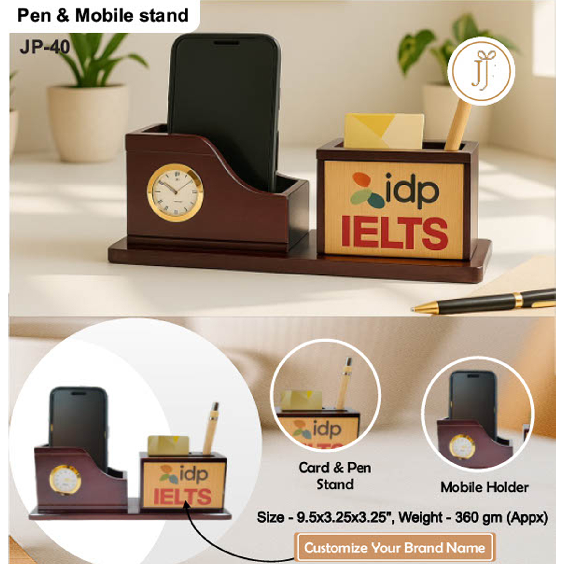 52025JP40*WOODEN PENSTAND