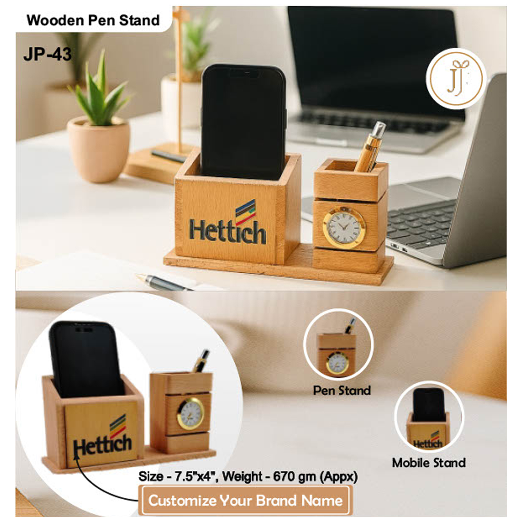 52025JP43*WOODEN PENSTAND