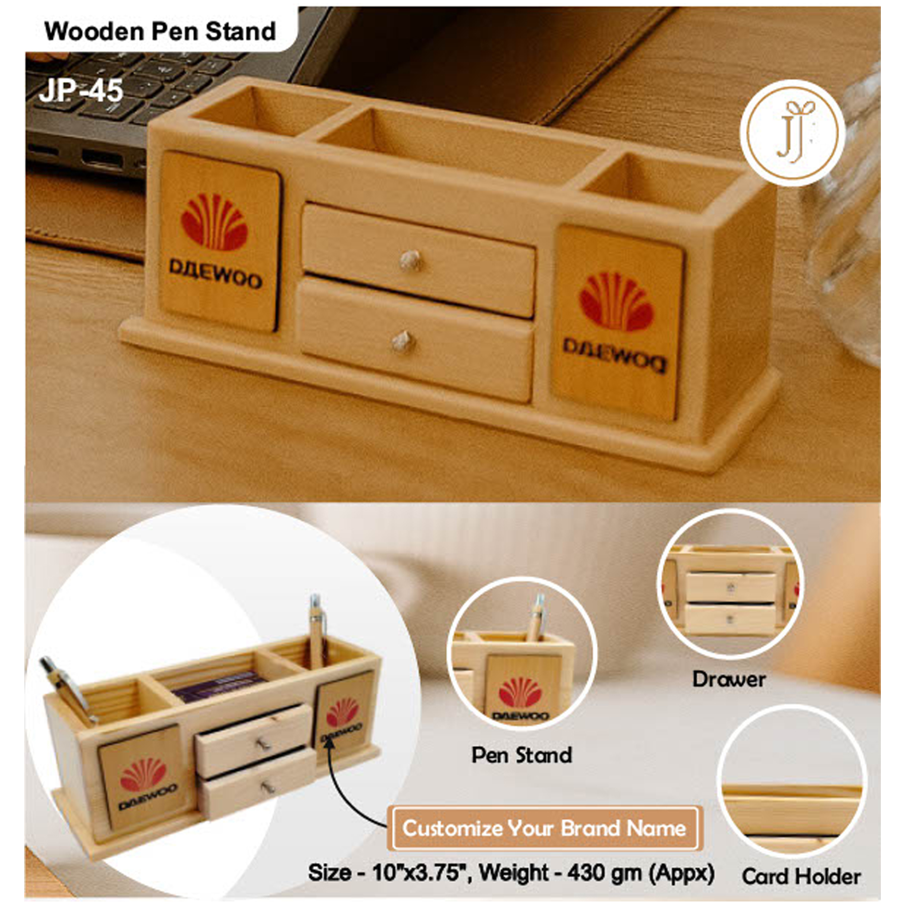 52025JP45*WOODEN PENSTAND