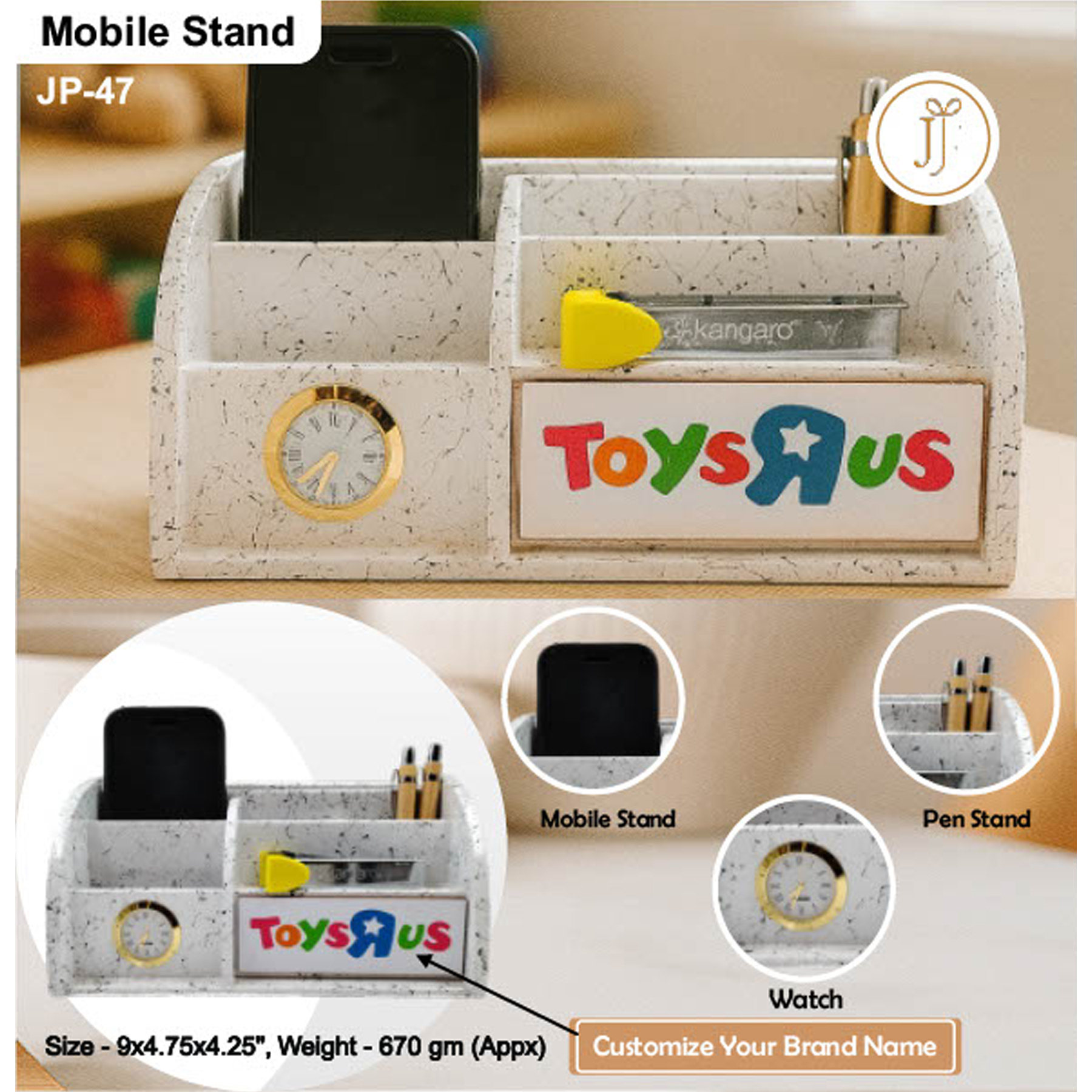 52025JP47*WOODEN PENSTAND