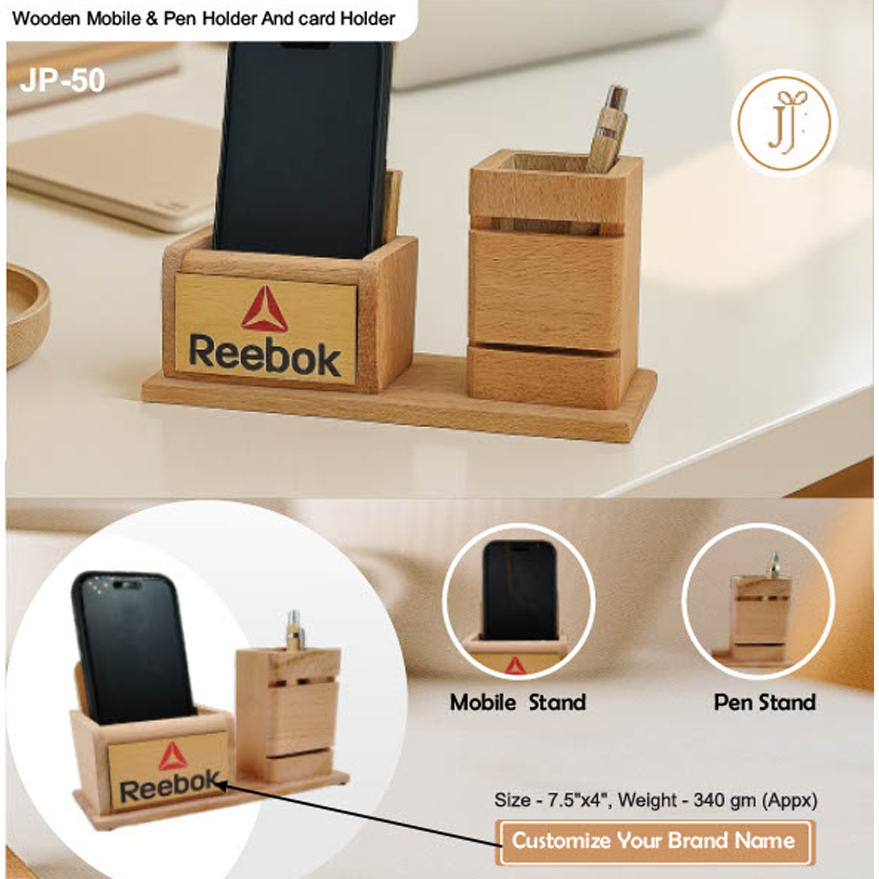 52025JP50*WOODEN PENSTAND