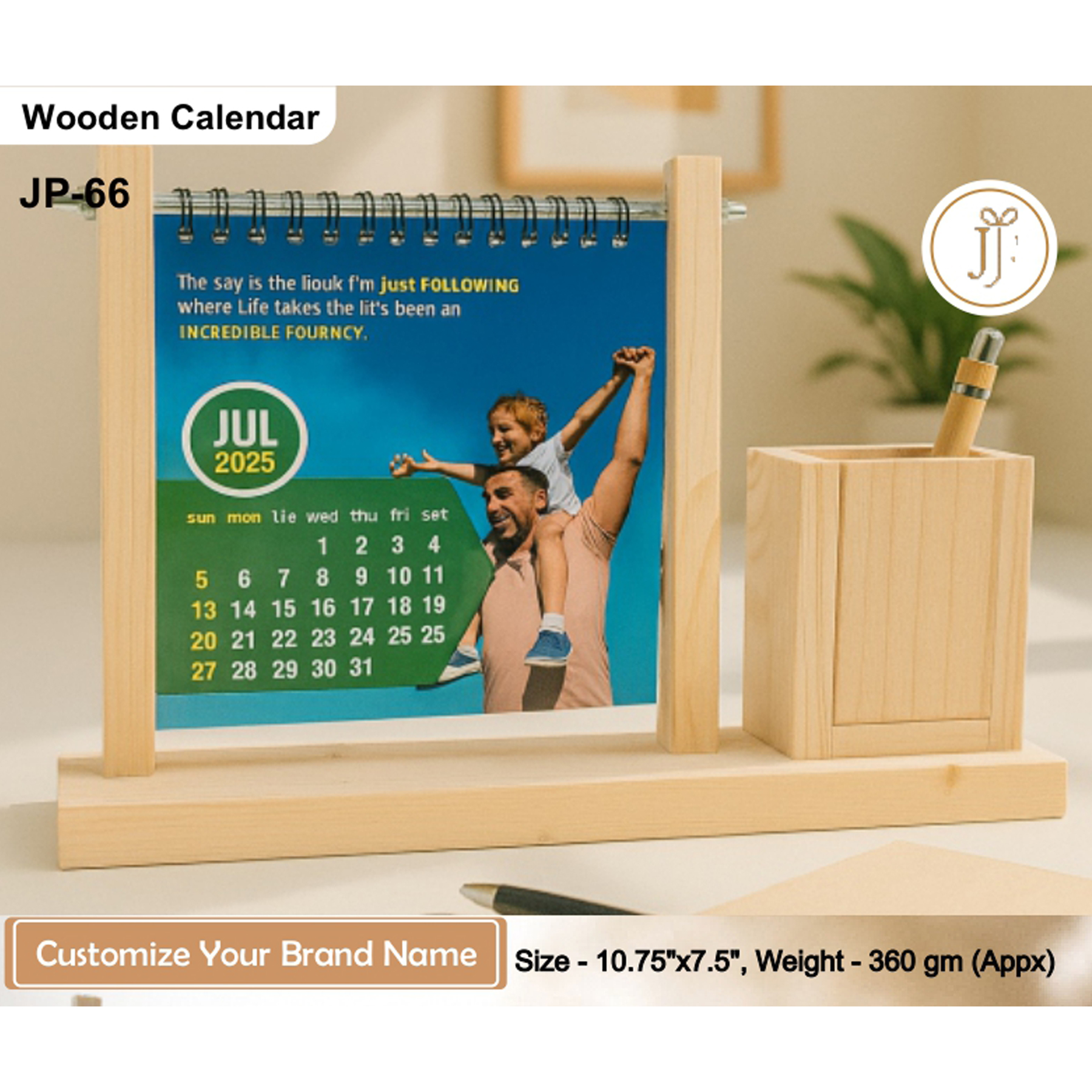 52025JP66*PENSTAND WITH CALENDAR