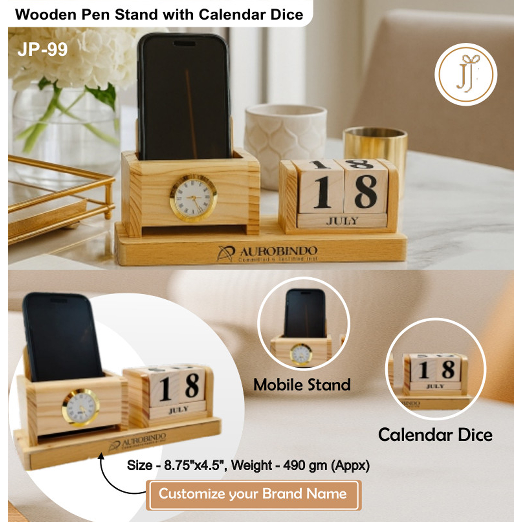 52025JP99*PENSTAND WITH CALENDAR GOTI