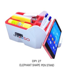 53202227*Elephant Shape Multi Utility Pen Stand With Pad