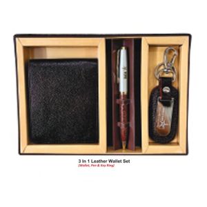 532023104*3 IN 1 LEATHER WALLET SET