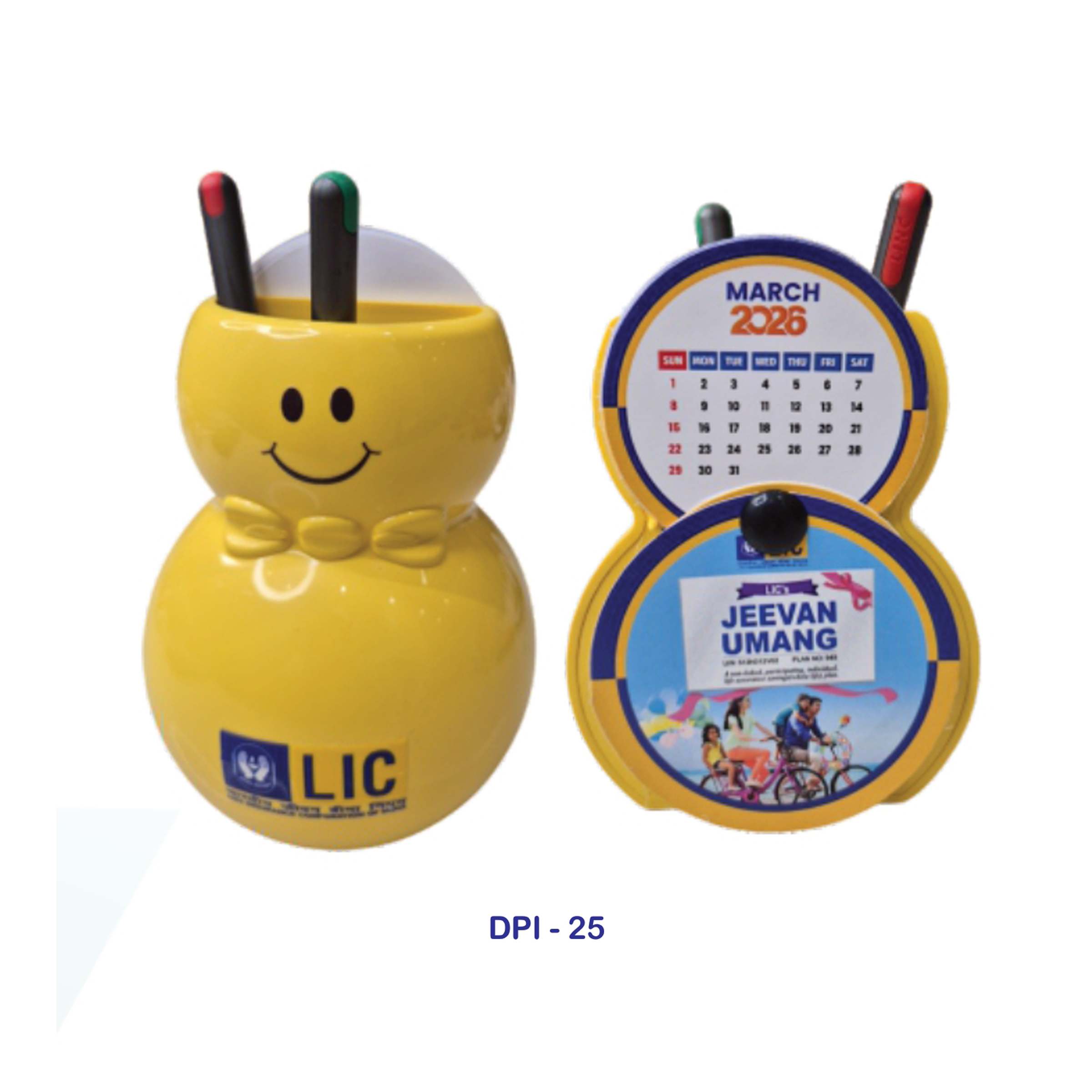 53202525*TABLE CALENDAR WITH PEN STAND