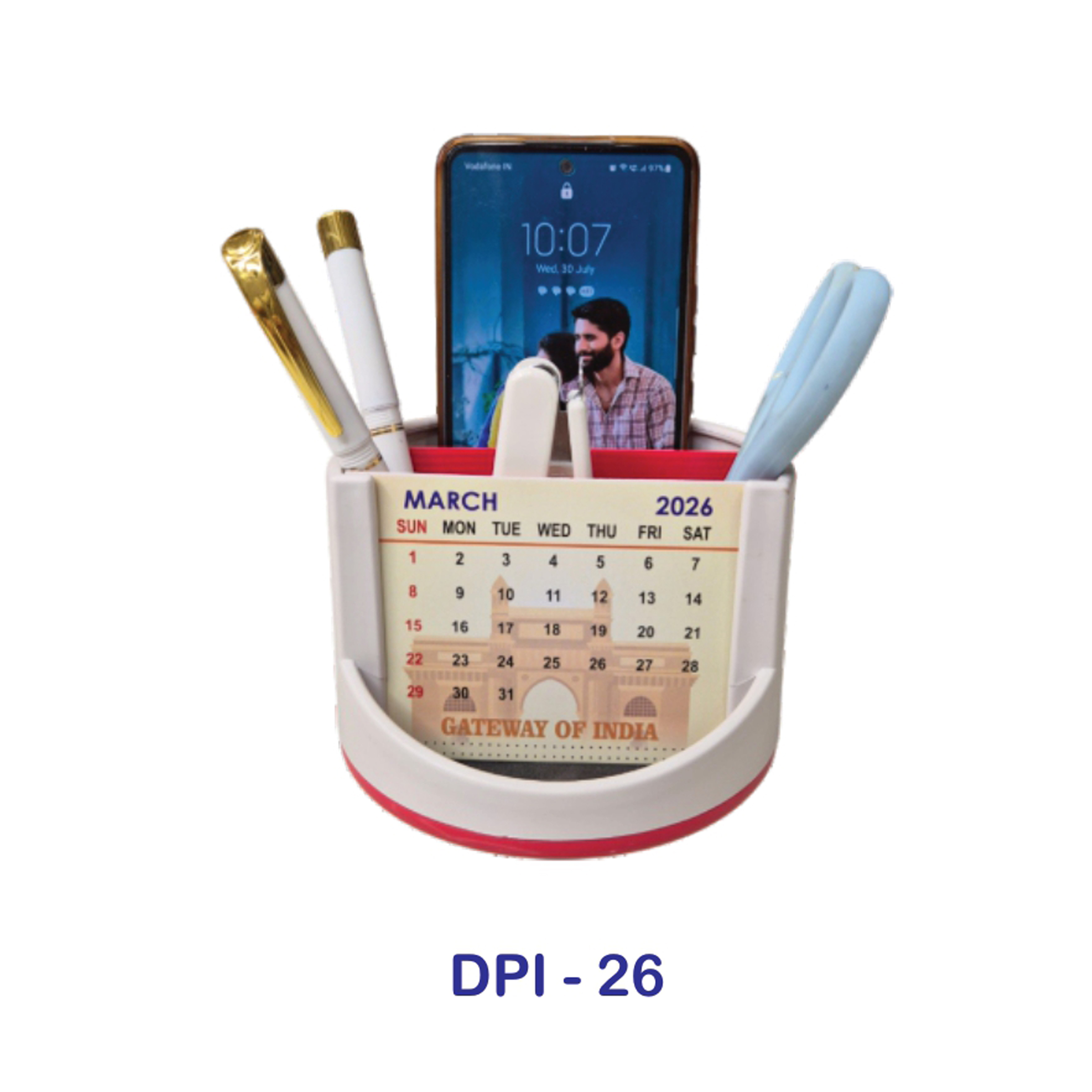 53202526*3 IN 1 TABLE CALENDAR WITH MOBILE & PEN STAND