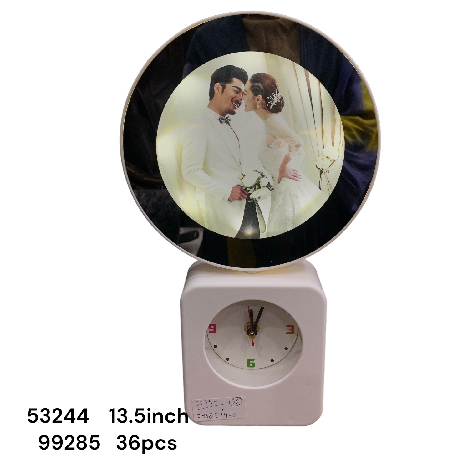 53244 (36)CIRCLE MAGIC MIRROR WITH CLOCK