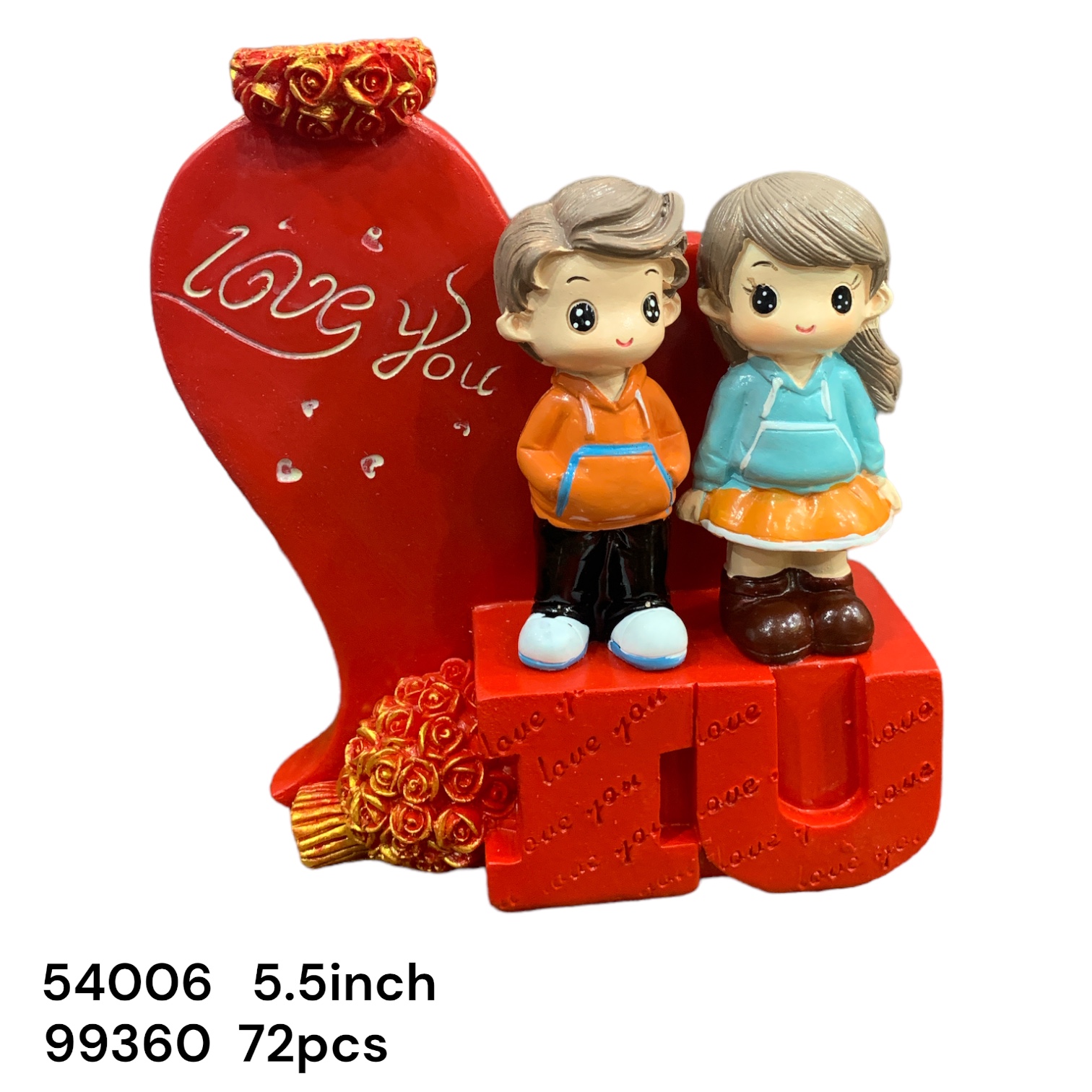 54006 (72)-POLYRESIN COUPLE SHOWPIECE