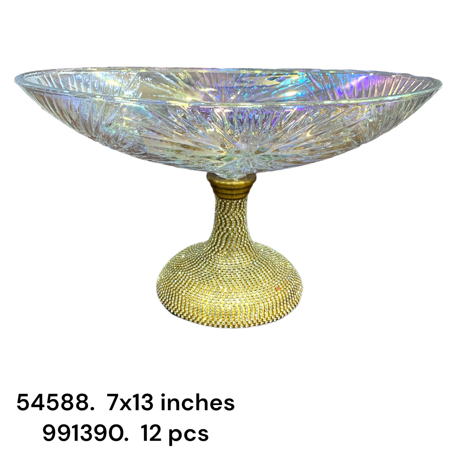 54588 (12)-GLASS PLATTER