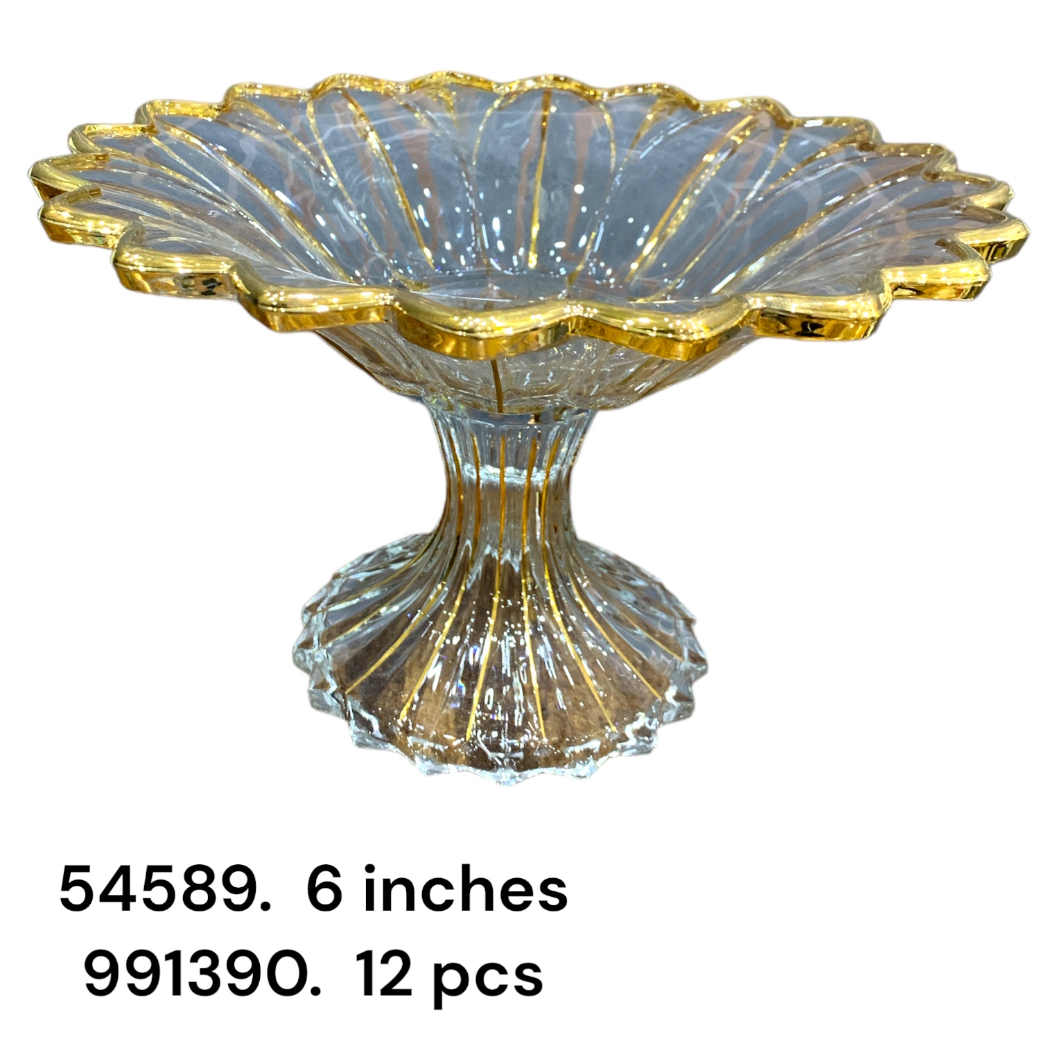 54589 (12)-GLASS PLATTER