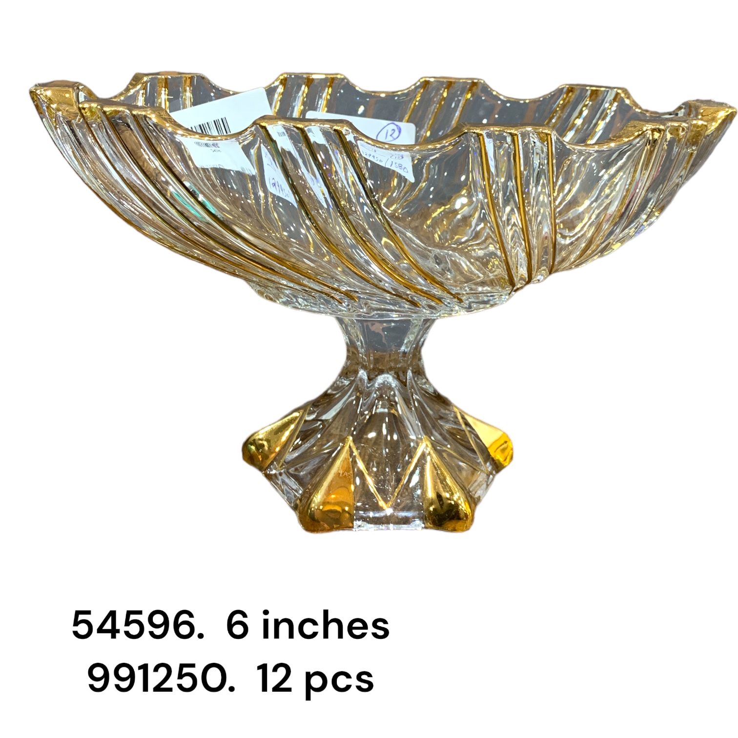 54596 (12)-GLASS PLATTER