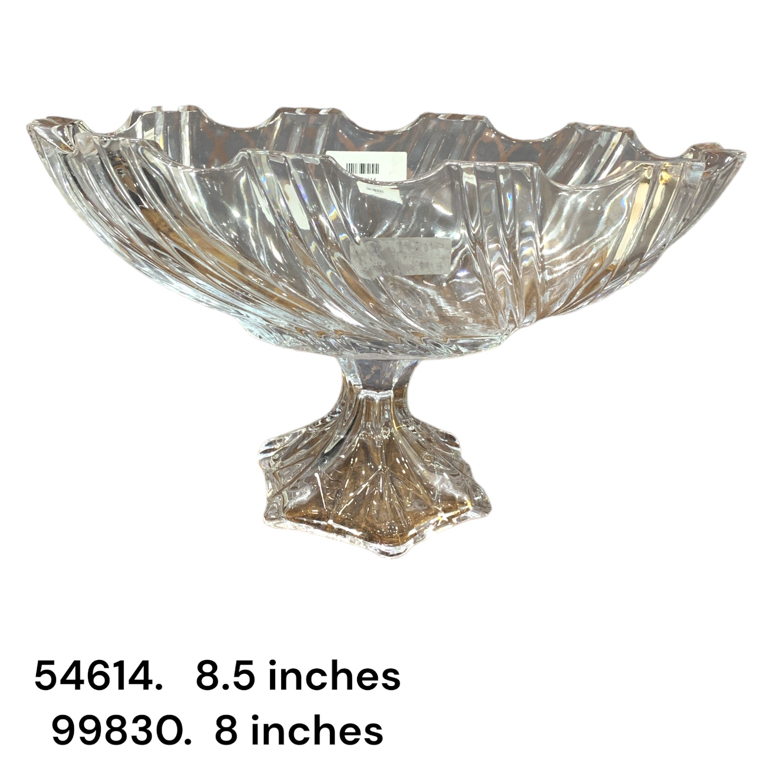 54614 (8)-GLASS PLATTER