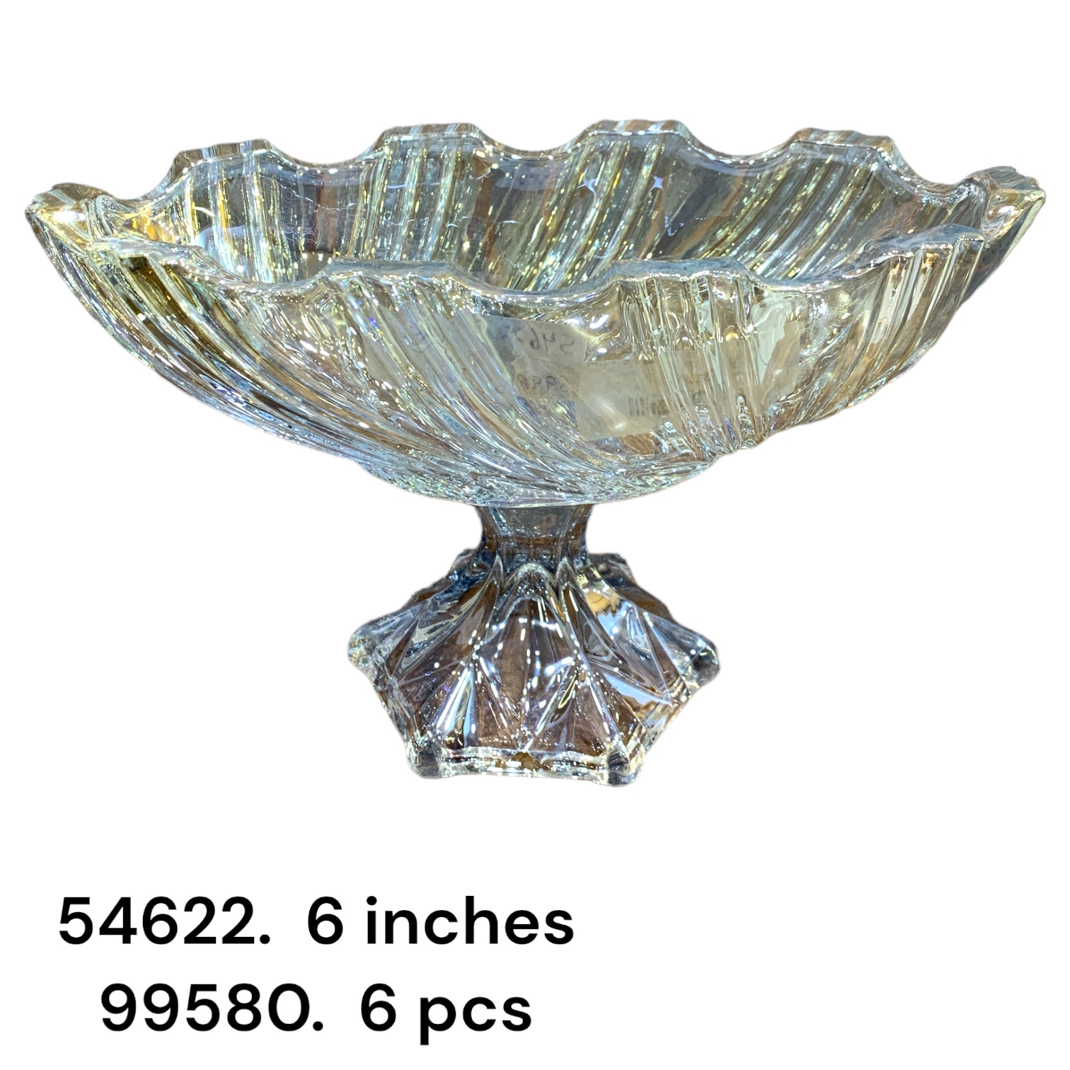 54622 (6)-GLASS PLATTER
