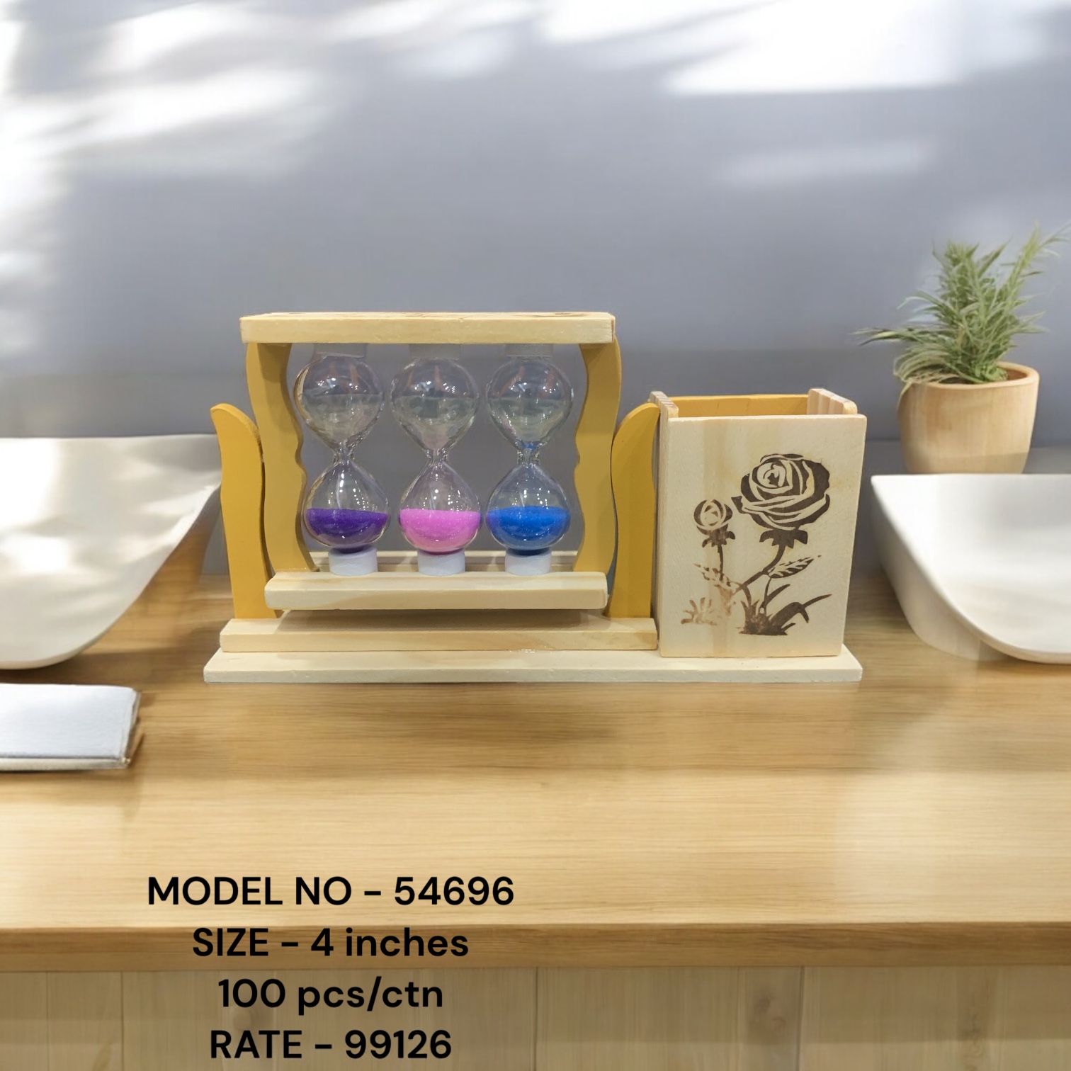 54696 (100)-SAND TIMER WITH PENSTAND