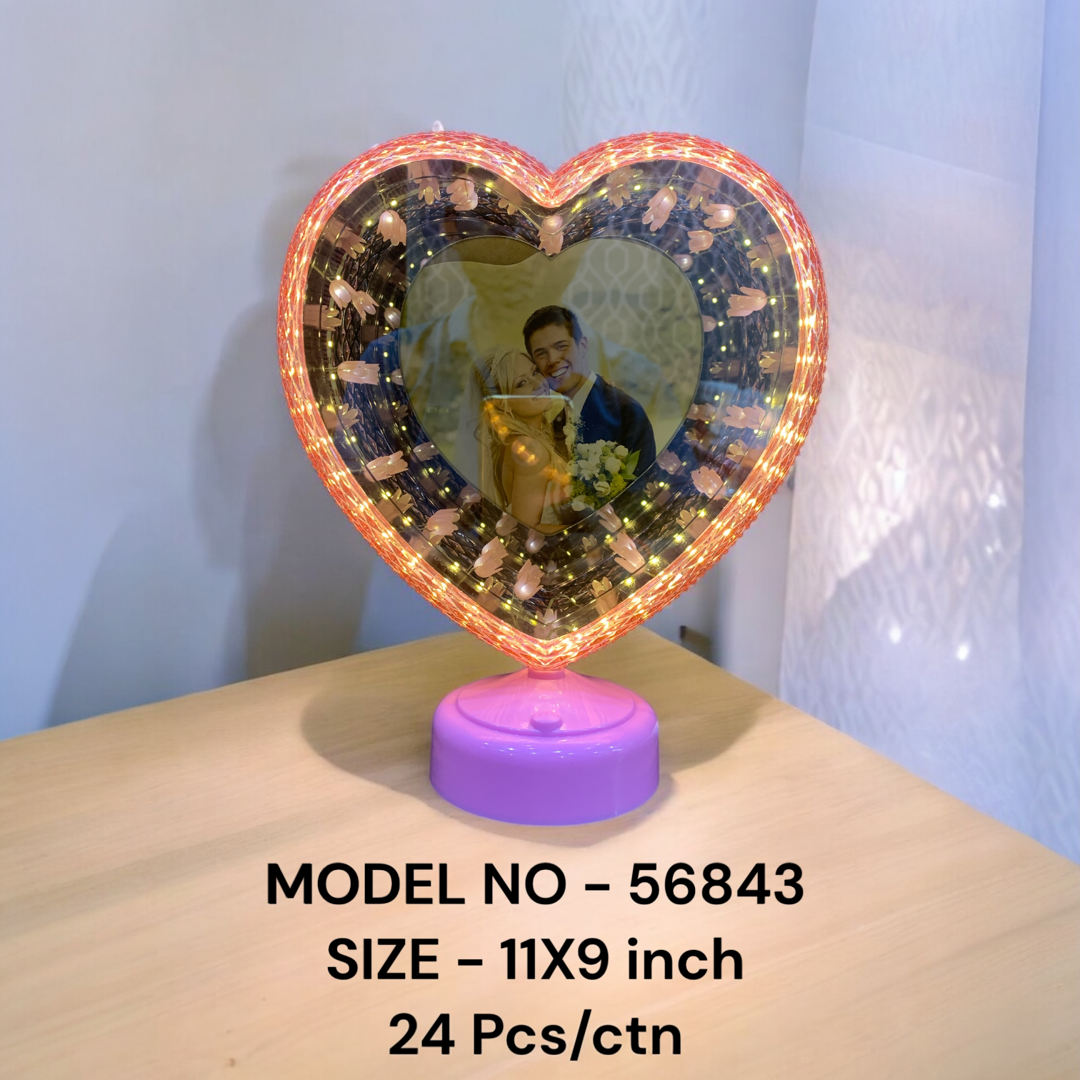 56843 (24)-LED HEART FRAME