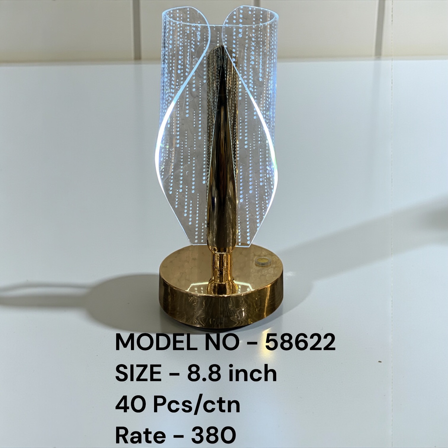 58599 (12)-CRYSTAL TELESCOPE METAL STAND