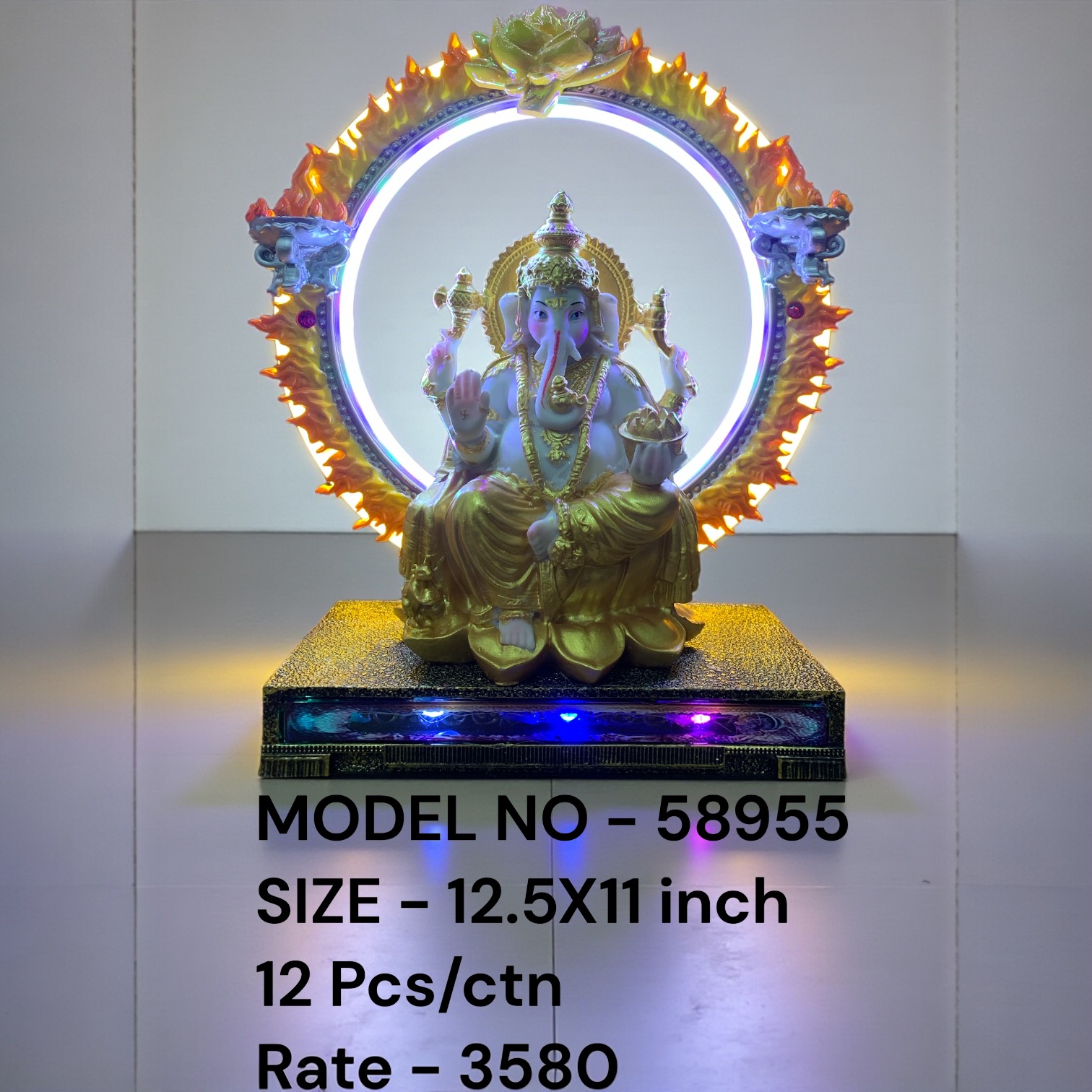 58951 (8)-GANESH WITH LIGHT