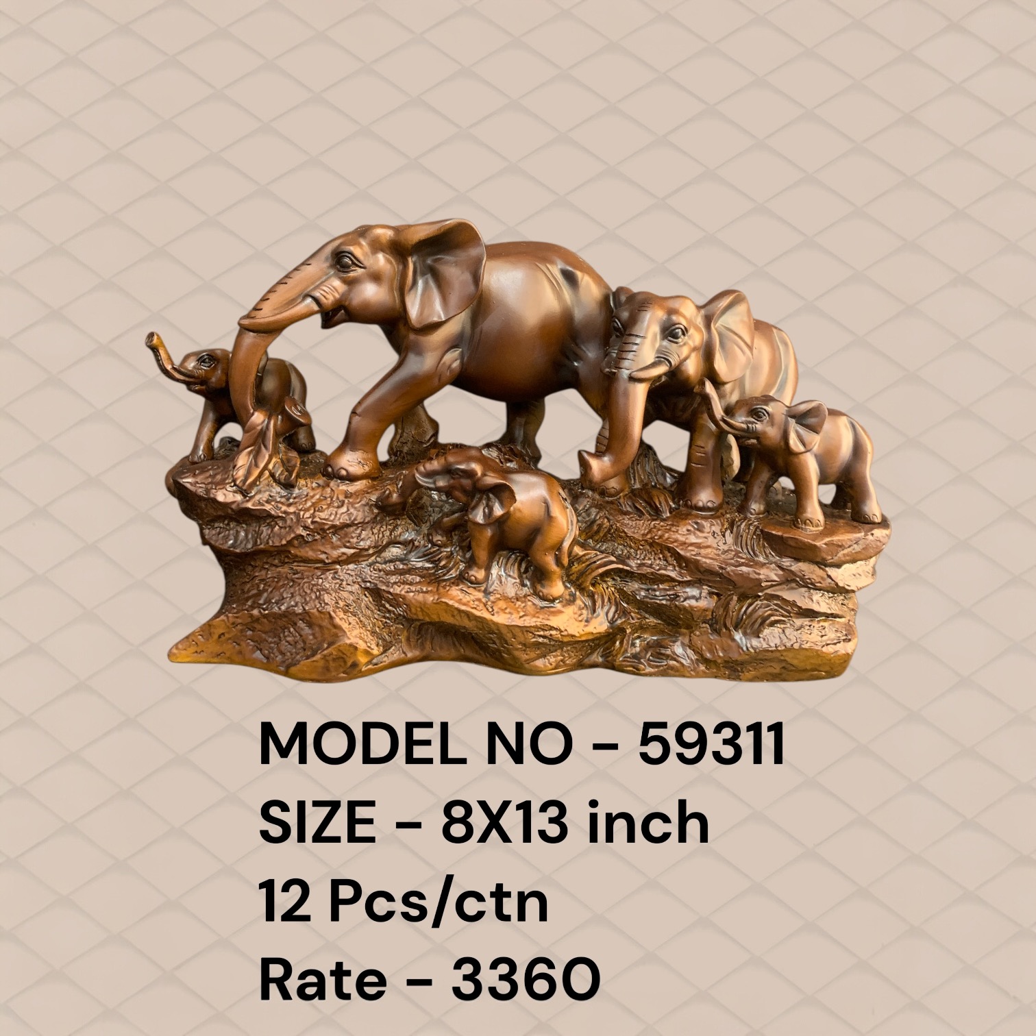 59286 (120)-RABBIT SHOWPIECE