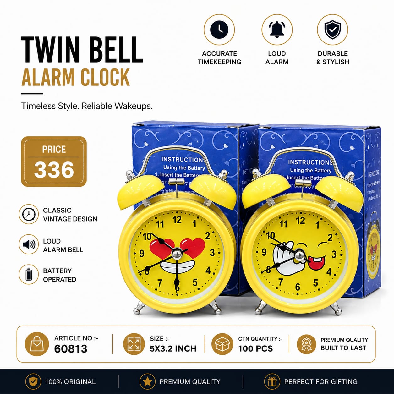 60813 (100)-ALARM CLOCK