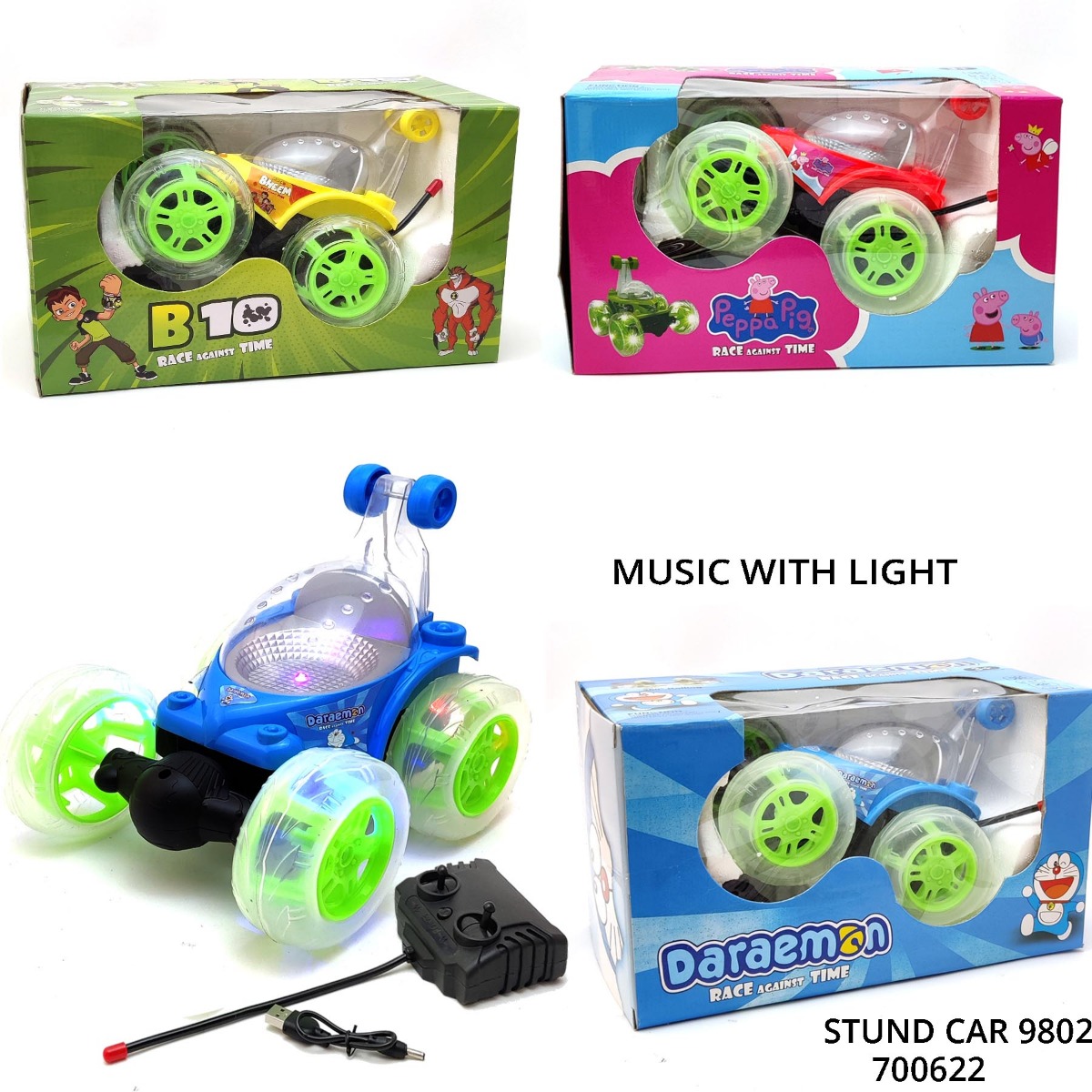 STUNT CAR 9802 3 DESIGNS / 24 PCSCTN
