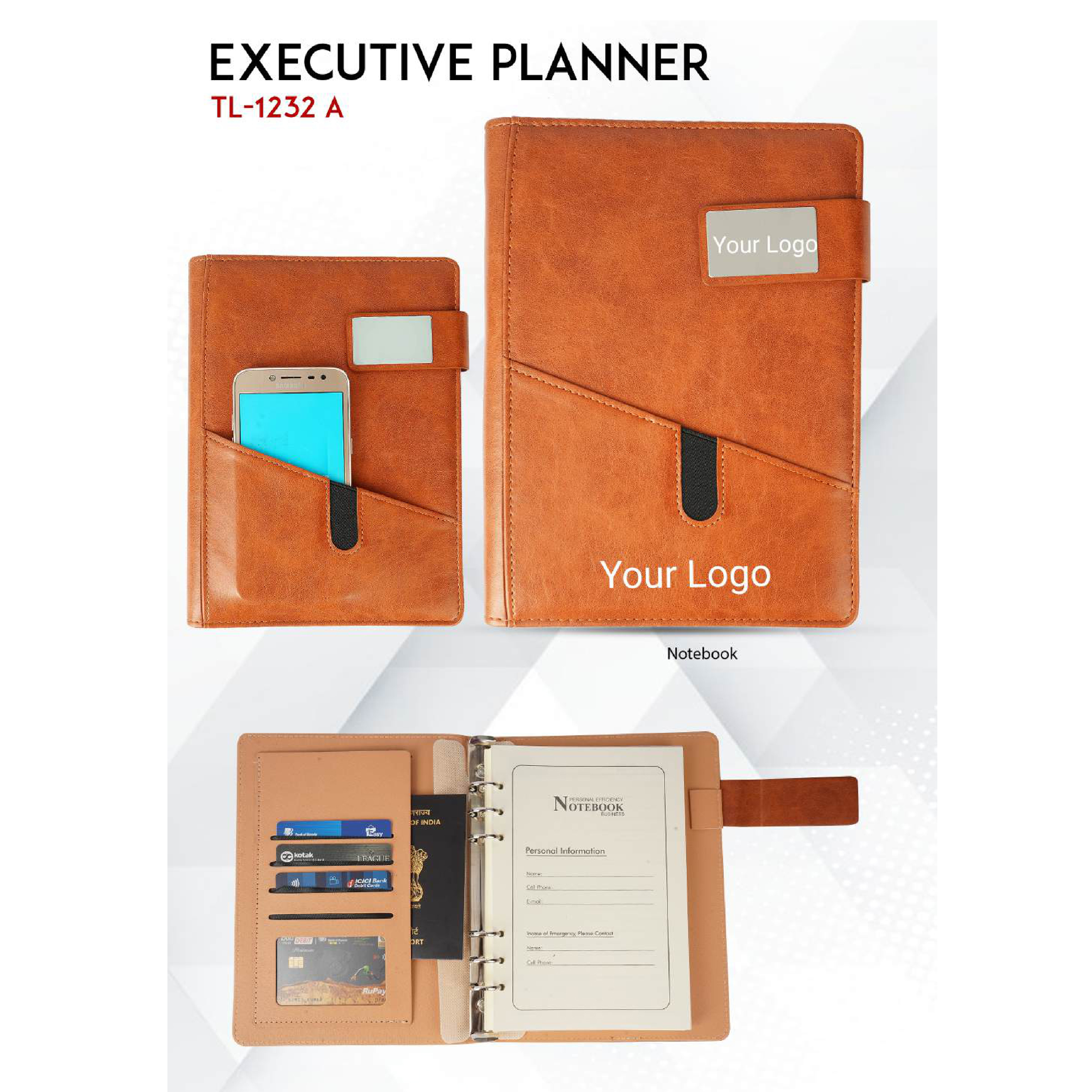 712025TL1232A*LEATHERITE EXECLUTIVE PLANER