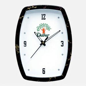 7202136 Sleek Wall Clock with Black Marble Finish