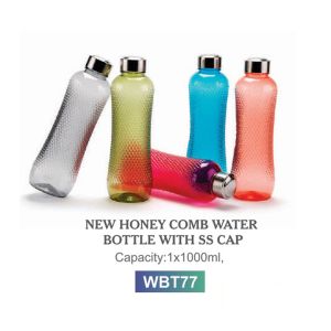 72023127*NEW  HONEY  COMB  WATER  BOTTLE
WITH  SS  CAP