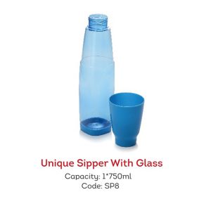 72023145*UNIQUE  SIPPER  WITH  GLASS