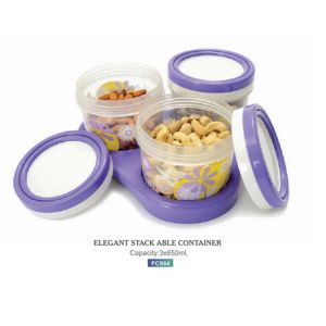 7202375*ELEGANT STACKABLE  CONTAINERS