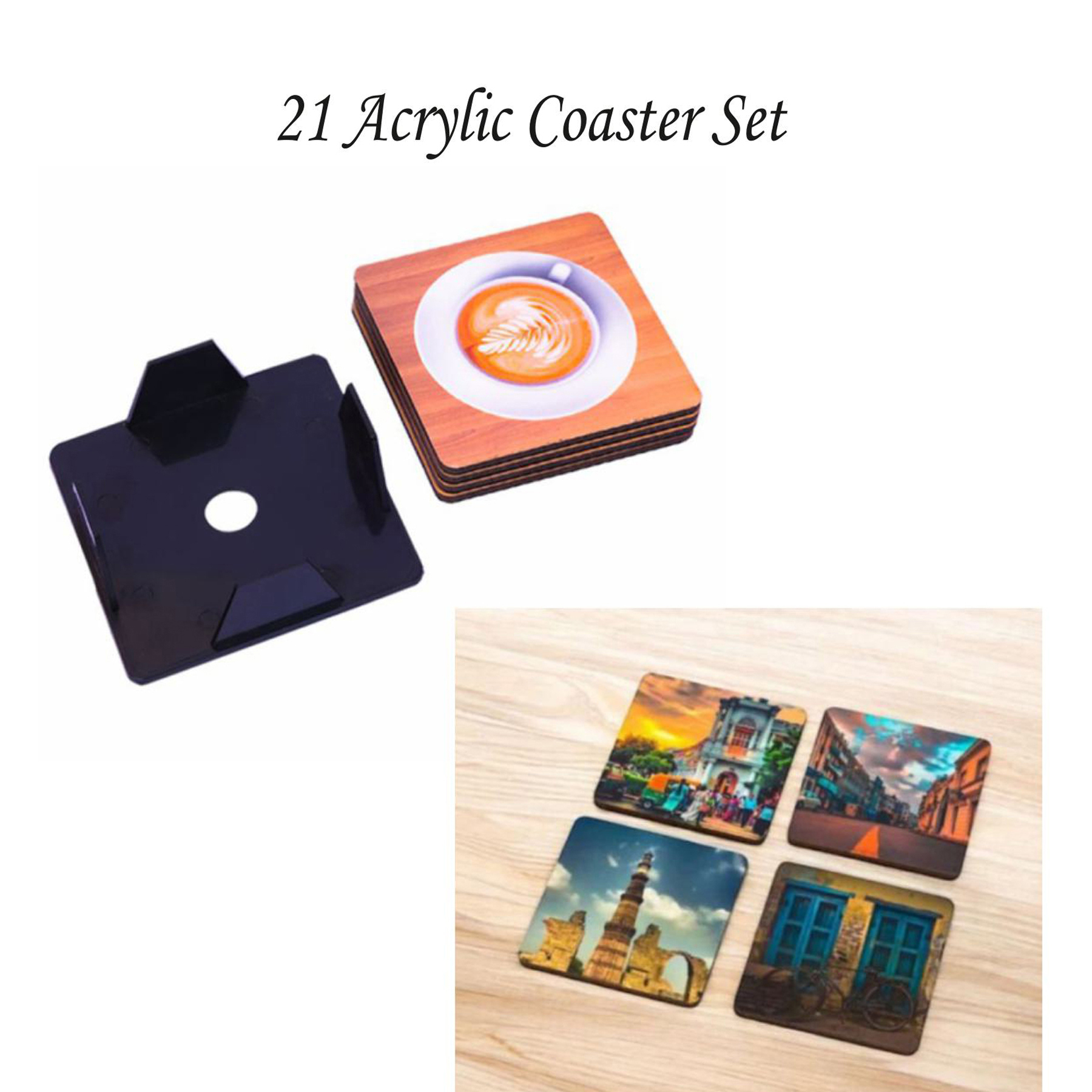 82202521*ACRYLIC COASTER SET